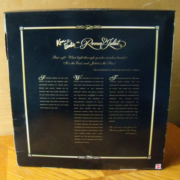 Limited Edition Romeo & Juliet Ken & Barbie, In Orig Box, Very Good Condition - Picture 2 of 2